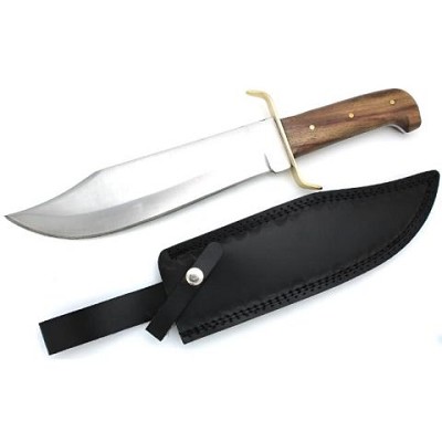 Wild Turkey Handmade - Fixed Blade Bowie Knife Wood Handle