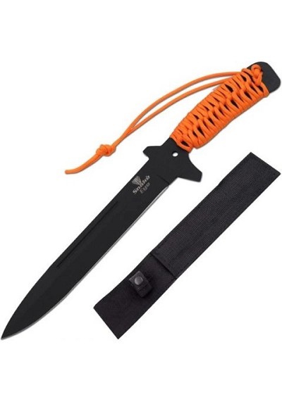 Fixed Blade Fixed Blade Knife - Orange cord Wrapped Handle