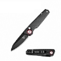 Carbon Fiber Handle Mini Automatic Drop Point Push Button Switchblade Knife