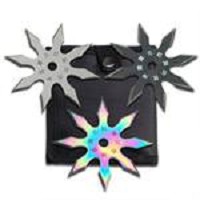 3pc Stainless Steel 8 Point Assorted Color 