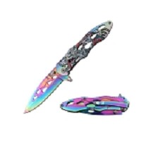 8.5 Inch Rainbow Dragon Fantasy Spring Assist Knife