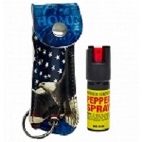 USA Flag Eagle Print Personal Defense Pepper Spray OC-18 1/2 oz