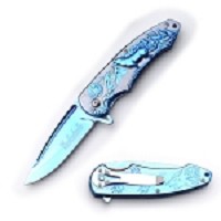 Spring-Assisted Knife - Blue Wolf