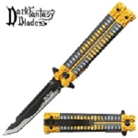 Dark Fantasy - Spring-Assisted Knife - Yellow