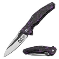 Electric Purple Cosmos Dark Fantasy Spring Assisted Knife
