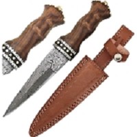 12.5 Inch Handmade Damascus Collection Dirk Sgian Dubh Knife