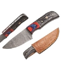 Old Ram - Fixed Blade Knife with 3.5 Inch Damascus Blade