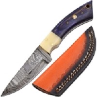 Old Ram - 7 Inch Over All Fixed Blade Damascus Knife