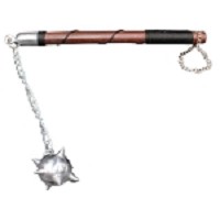 Medieval Single Ball Flail Mace with Wood Handle