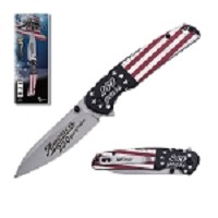 MTech USA 250th Anniversary American Flag Handle Spring Assisted Folding Knife