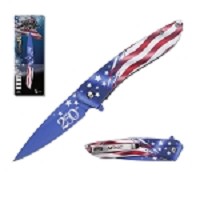 USA 250th Anniversary American Flag Spring Assist Knife