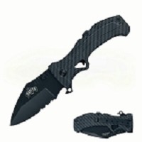 Spring Assisted Knife - Carbon Fiber Pattern Handle