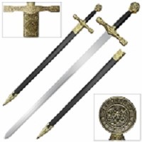 34 Inch King Arthur Excalibur Short Sword with Scabbard