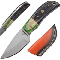 7 Inch Handmade Full Tang Outdoor Hunting Skinner Knife Wood Handle