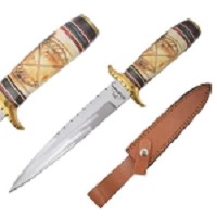 11.25 Inch Handmade Fixed Blade Dagger Hunting Knife Bone Handle