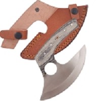 Handmade Alaskan Ulu knife Black Wood Handle 6 Inch