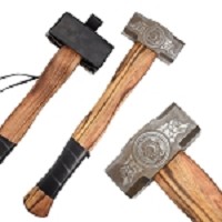 18 Inch Handmade Viking Style Hammer Damascus Head