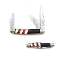 Stone Acrylic Handle Old Ram Manual Folding Knife