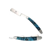 Wild Turkey Folding Straight Razor - Green Pearl Handle
