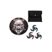 Perfect Point 3 Piece Throwing Star Set with Demon Target
