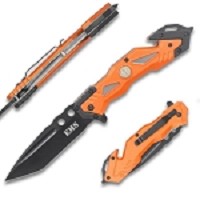 EMS Tactical Rescue Style Assisted Pocket Knife Orange