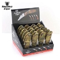 24-Piece Green Camo Folding Knives Partially Serrated Blades