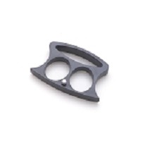 Two Finger Hole Mini Buckle Knuckle - Gray