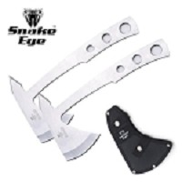 9.5 Inch 2-Piece Satin Finish Throwing Axe Set