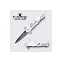 Spring Open Assisted GREEN CROSS Folding Blade Pocket Knife