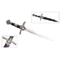 17 Inch Wolf Knights of Templar Dagger