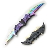 Twin Blade Lightning Bat Knife - Pocket Folding Spring Assisted Dual Bladed