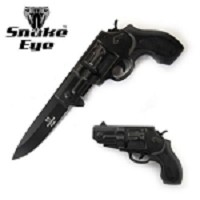 8 Inch Black Revolver Spring Assisted Pocket Knife