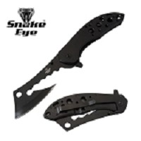 12 Inch Black Tactical Jumbo Axe Style Cleaver Blade Spring Assist Knife
