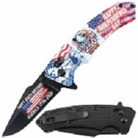 Happy Independence Day Assisted Opening Folding Pocket Knife