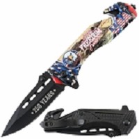250 Years Freedom Forever Anniversary Patriotic Rescue Spring Assist Knife