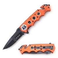 8 Inch EMS EMT Tactical Rescue Spring Assist Knfie