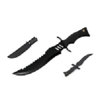 Fixed Blade Skulls On Rubber Grip Handle Hunting knife Overall 16