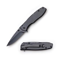 Black Aluminum Spring Assisted Knife Compact EDC Knife