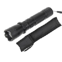 6.5 Inch Aluminum Body Self Defense Flash Light Stun Gun Black