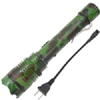Aluminum Body Flashlight Self Defense Stun Gun - Jungle Camo
