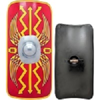 Functional 18G Steel Medieval Roman Armor Legion Shield Red