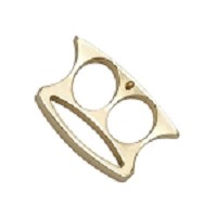Two Finger Hole Mini Buckle Knuckle - Light Gold