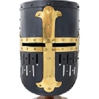 Templar Brass Crusader Helmet Knights Helmet