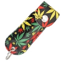 Pepper Spray 1/2 Oz. with Key Chain - Marijuana Print