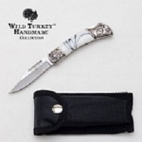5.75 Inch Handmade Lock Back Folding Knife with Nylon Case
