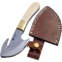 Handmade Full Tang Fixed Blade Gut Hook Knife 8 Inch