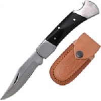 Handmade Lock Back Folding Knife Horn Handle with Sheath