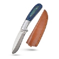Handmade Fixed Blade Skinner Knife Blue Wood Handle