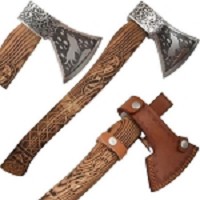 Medieval Warrior - Viking Tomahawk - Wolf Engrave
